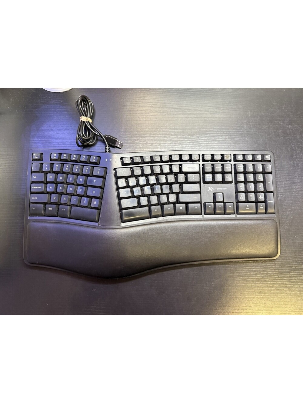 X9 Performance X9ERGOKEY Wired USB Ergonomic Split Keyboard Wrist Rest